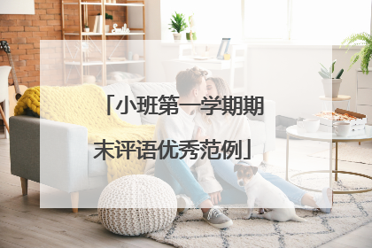 小班第一学期期末评语优秀范例