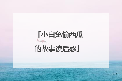 小白兔偷西瓜的故事读后感