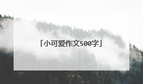 小可爱作文500字