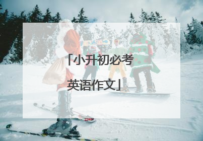 小升初必考英语作文