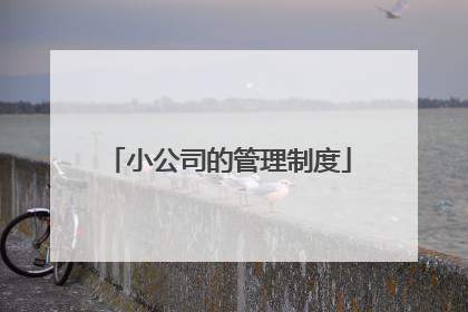 小公司的管理制度