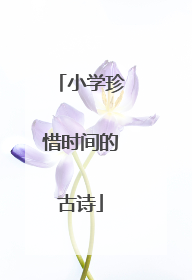 小学珍惜时间的古诗