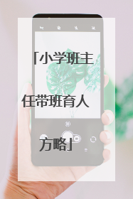 小学班主任带班育人方略