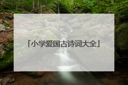 小学爱国古诗词大全
