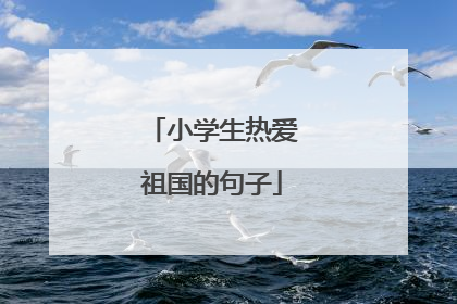 小学生热爱祖国的句子