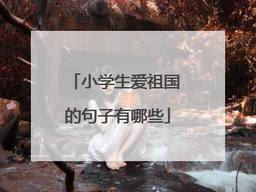 小学生爱祖国的句子有哪些