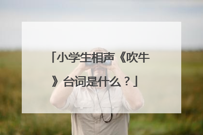 小学生相声《吹牛》台词是什么？