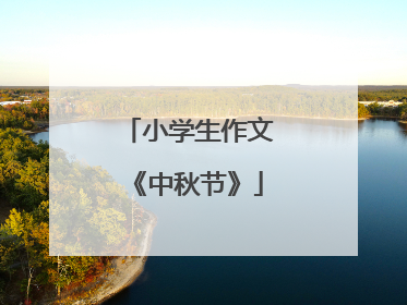 小学生作文《中秋节》
