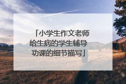 小学生作文老师给生病的学生辅导功课的细节描写