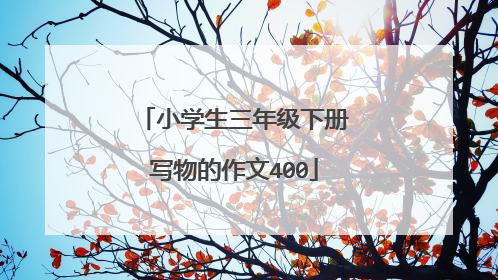 小学生三年级下册写物的作文400