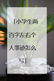小学生两百字左右个人事迹怎么写