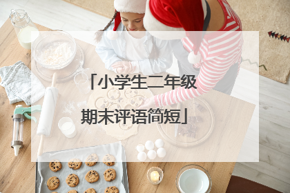 小学生二年级期末评语简短