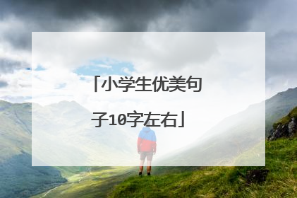 小学生优美句子10字左右