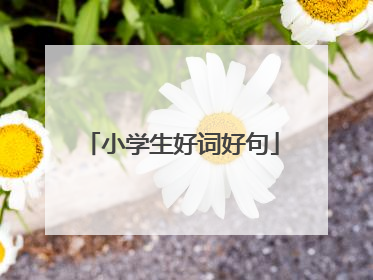 小学生好词好句