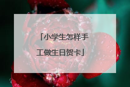 小学生怎样手工做生日贺卡