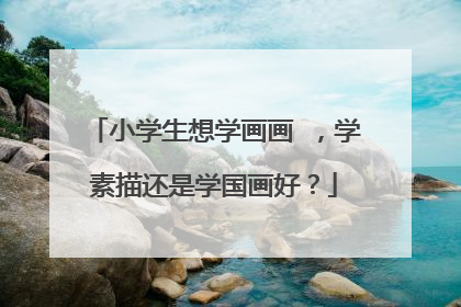 小学生想学画画 ，学素描还是学国画好？