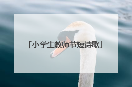 小学生教师节短诗歌
