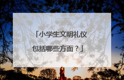 小学生文明礼仪包括哪些方面?