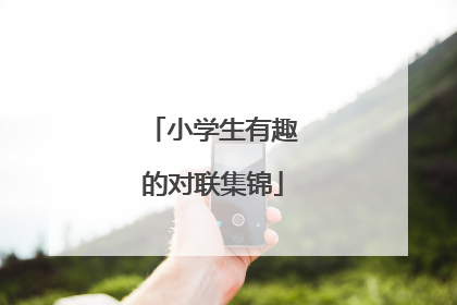 小学生有趣的对联集锦