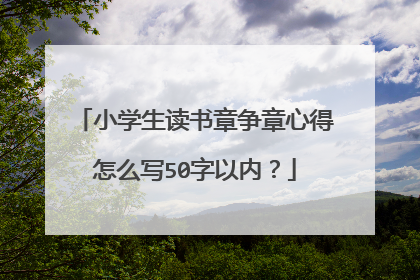 小学生读书章争章心得怎么写50字以内？