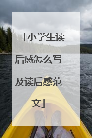 小学生读后感怎么写及读后感范文