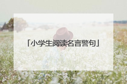 小学生阅读名言警句