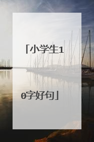 小学生10字好句