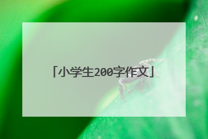 小学生200字作文