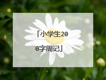 小学生200字周记