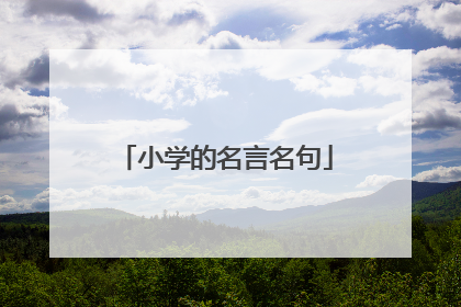 小学的名言名句