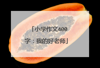 小学作文400字:我的好老师