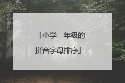 小学一年级的拼音字母排序
