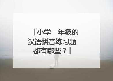 小学一年级的汉语拼音练习题都有哪些？