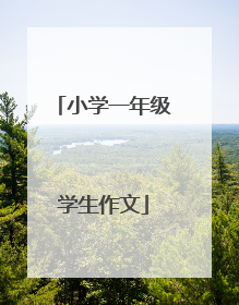 小学一年级学生作文