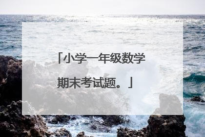 小学一年级数学期末考试题。