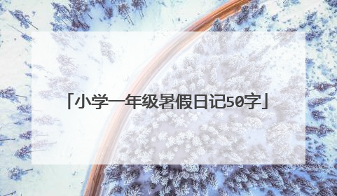 小学一年级暑假日记50字