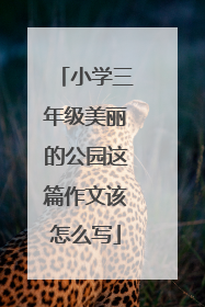 小学三年级美丽的公园这篇作文该怎么写
