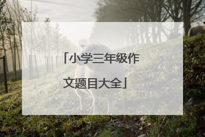 小学三年级作文题目大全