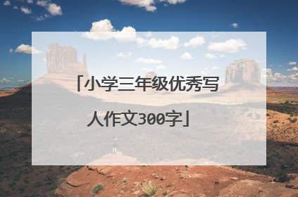 小学三年级优秀写人作文300字