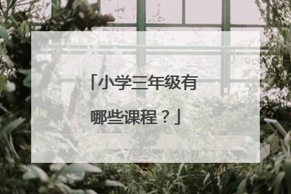 小学三年级有哪些课程？