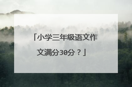 小学三年级语文作文满分30分？
