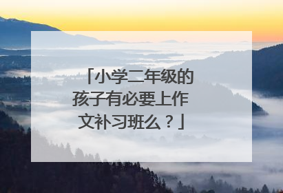 小学二年级的孩子有必要上作文补习班么?