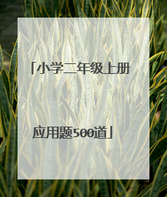 小学二年级上册应用题500道