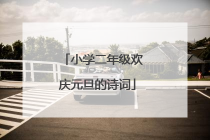 小学二年级欢庆元旦的诗词