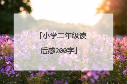 小学二年级读后感200字