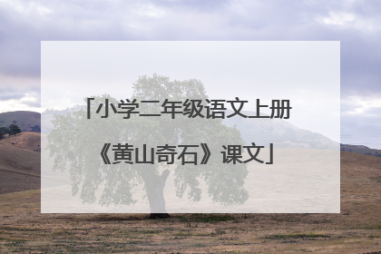 小学二年级语文上册《黄山奇石》课文