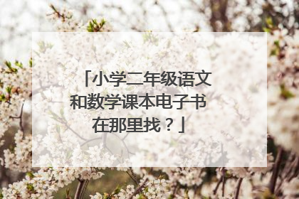 小学二年级语文和数学课本电子书在那里找?