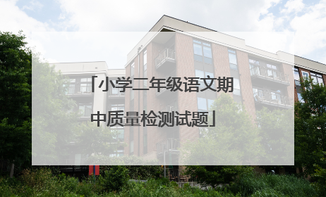 小学二年级语文期中质量检测试题