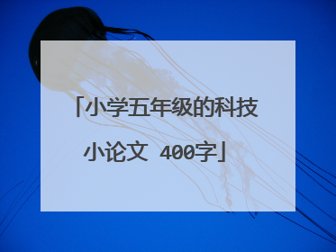 小学五年级的科技小论文 400字