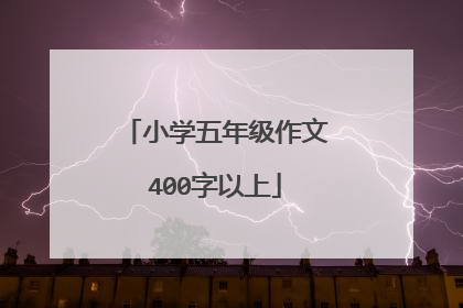 小学五年级作文400字以上